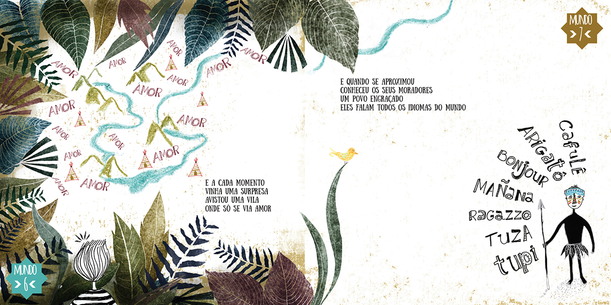 passarinho bird children's illustration palavras Livro editorial