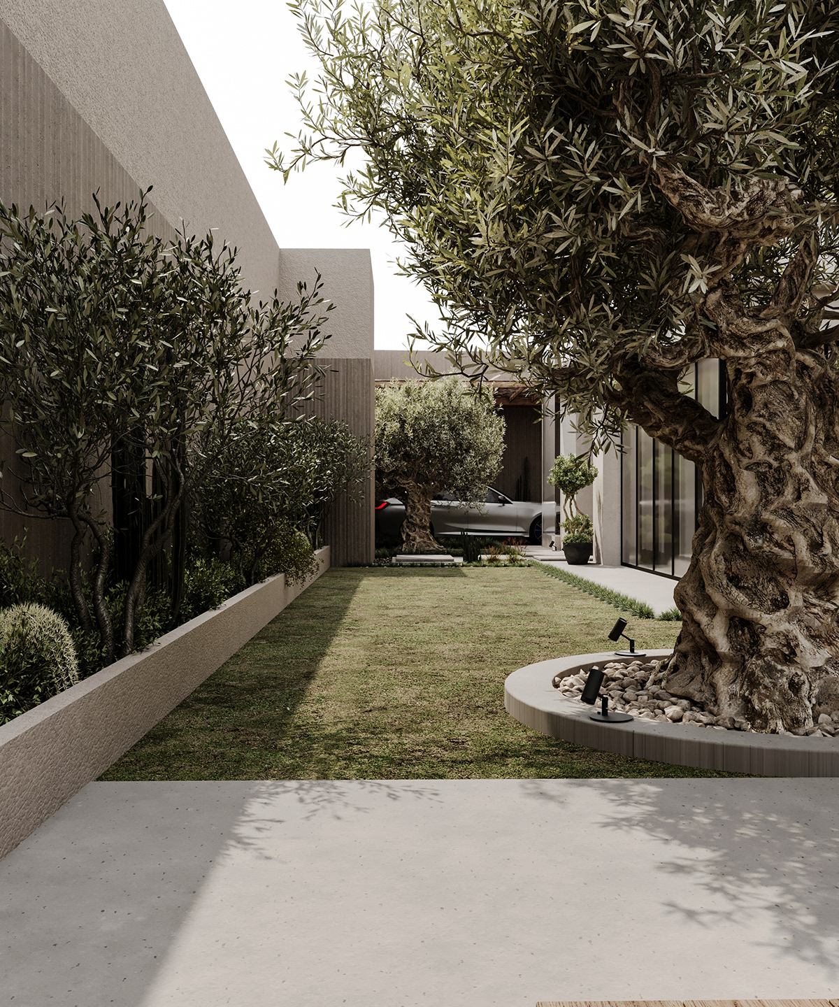 landing page Landscape exterior interior design  home Render visualization Wabi Sabi corona architecture