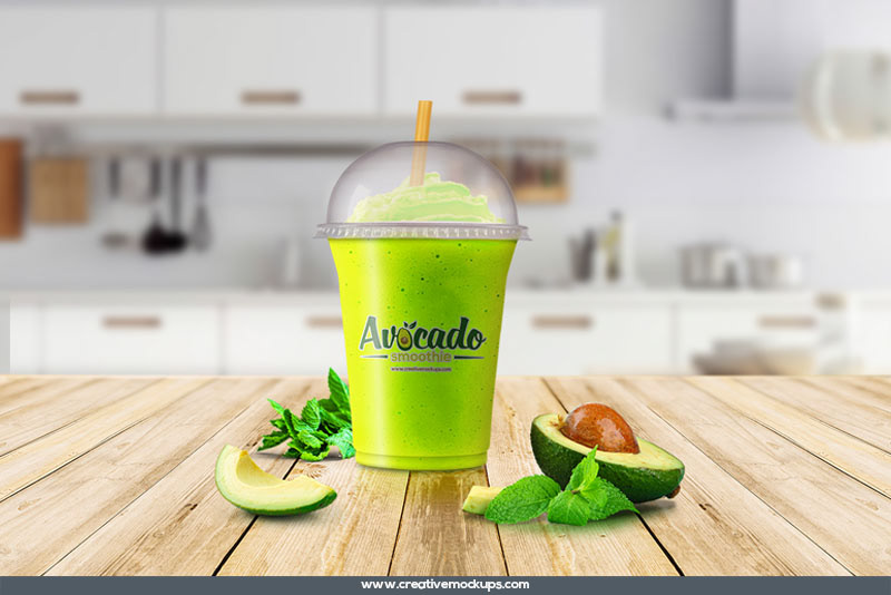 avocado smoothie Health milkshake Mockup mockups organic aguacate psd