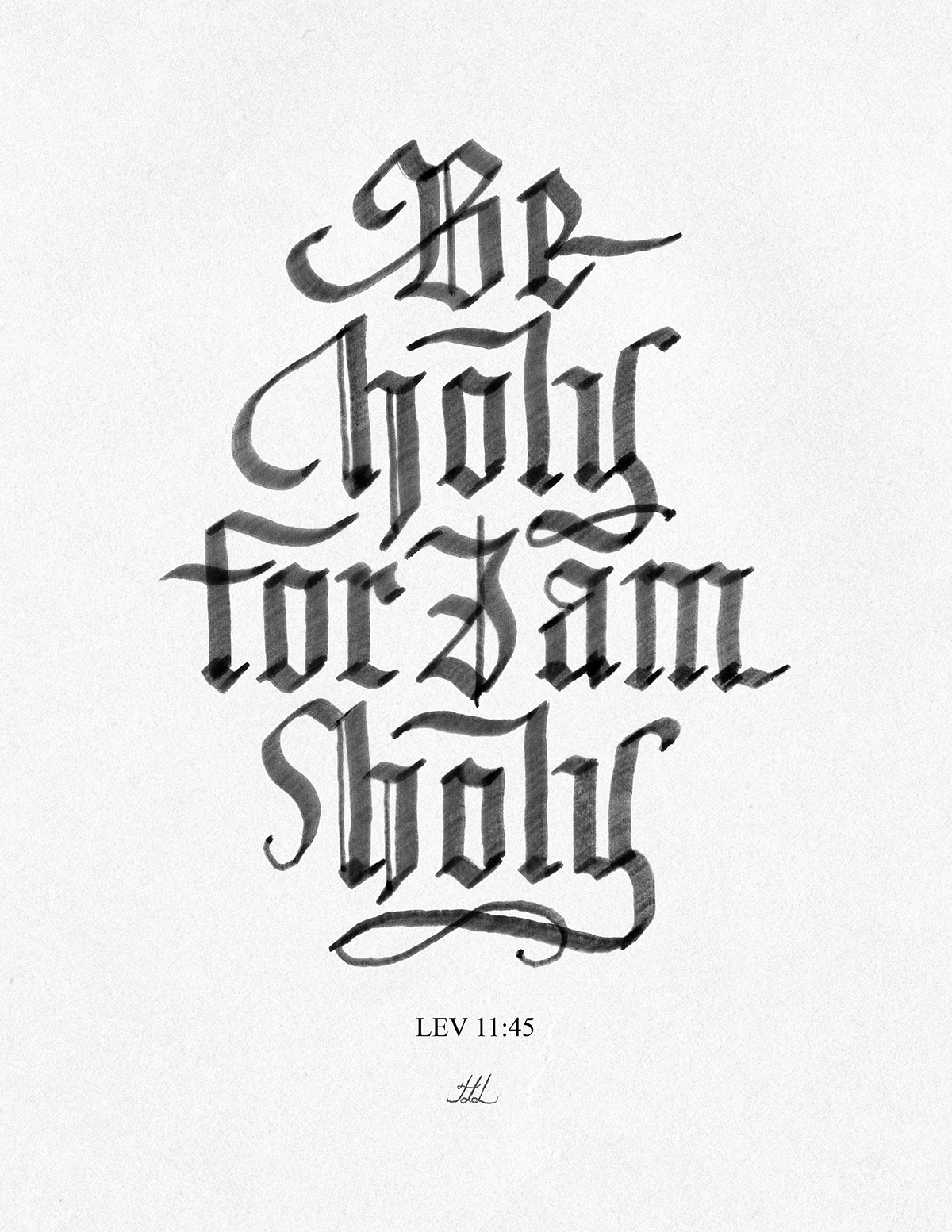 HAND LETTERING hand drawn type logos Scripture bible black and white Script pencil