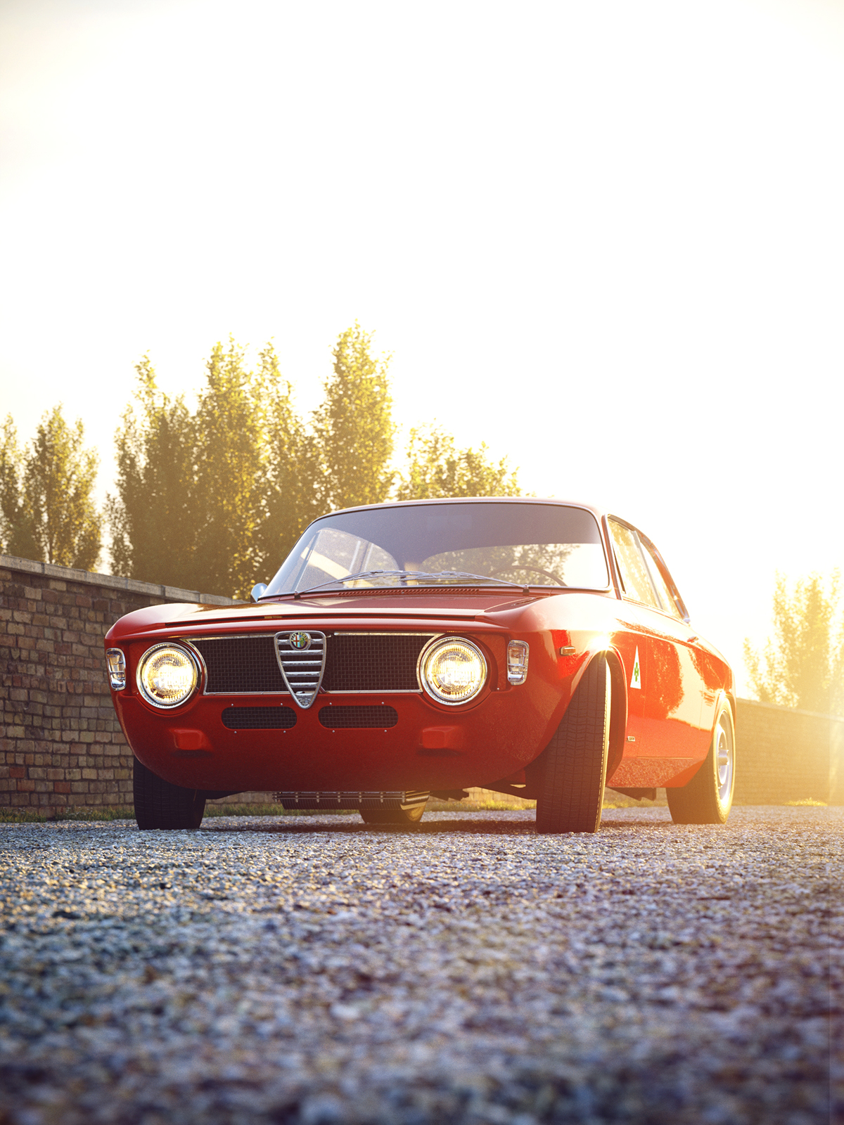 alfa romeo automotive   car Classic Photography  Render CGI