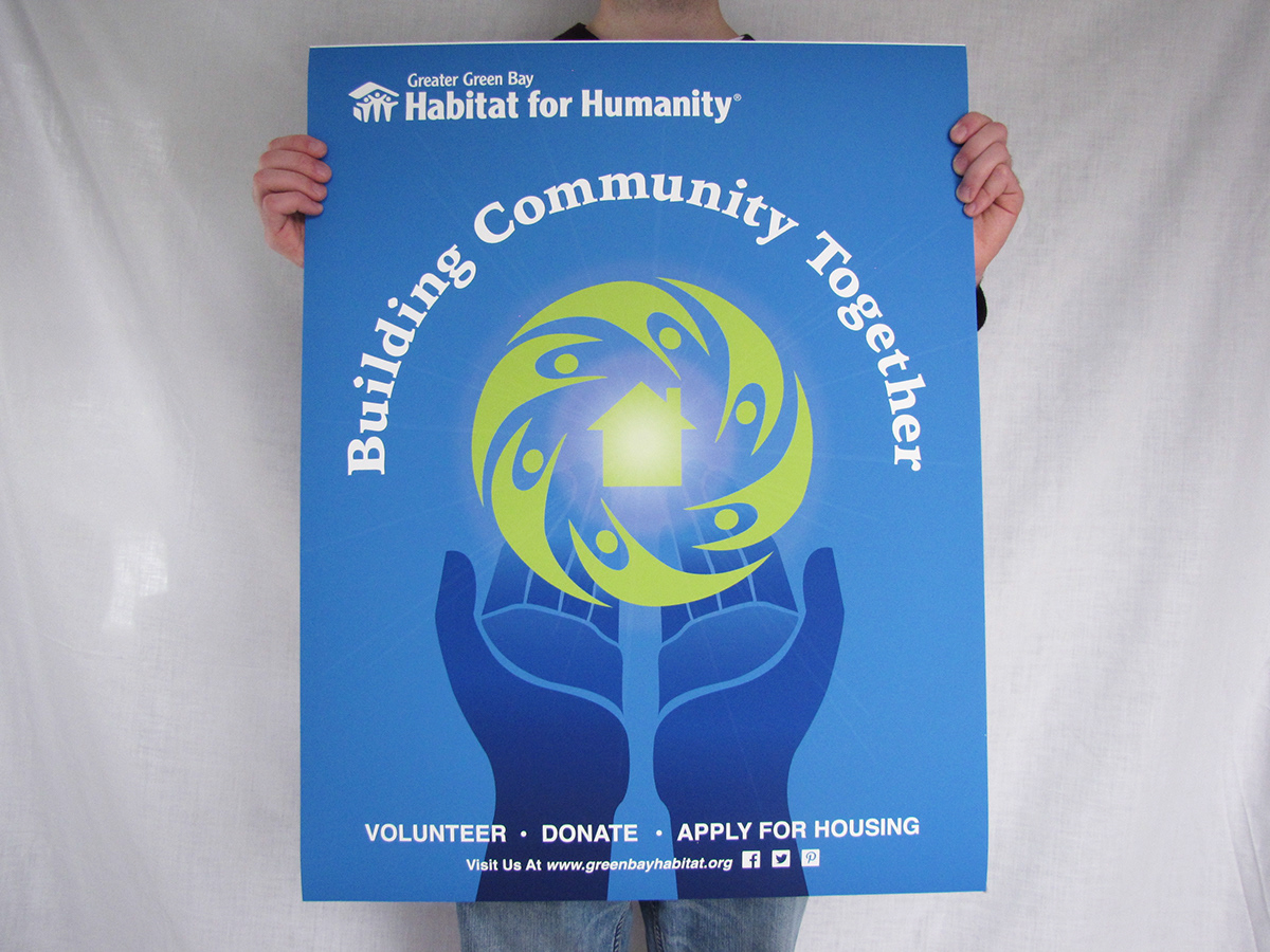 Habitat for Humanity poster postcard brochure