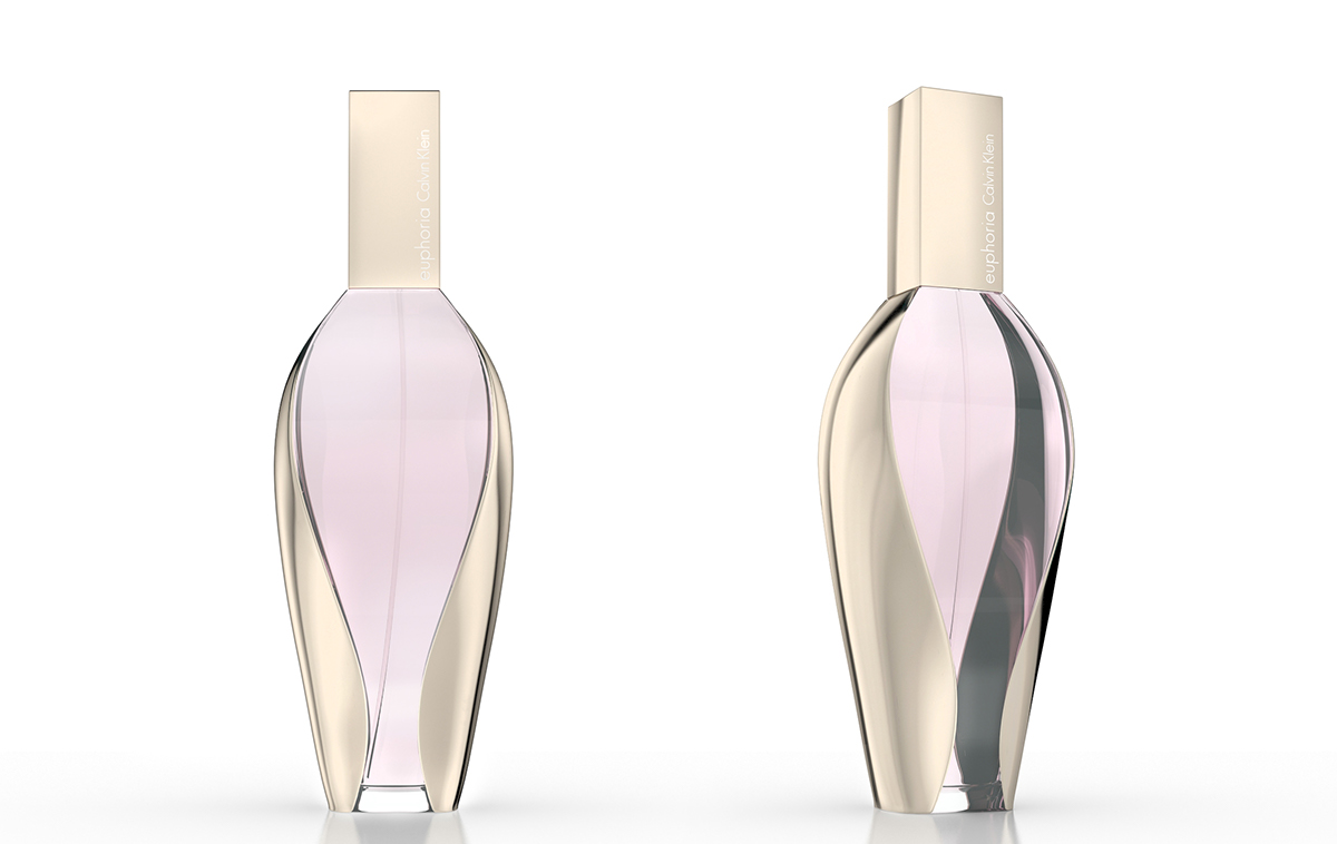 concept design Calvin Klein CGI bottle Fragrance organic packaging design