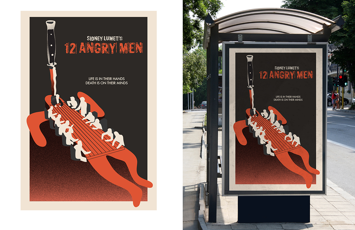 12 angry men movie poster poster graphic posters posters redesigned poster Promotional advertisement classic film Proposal