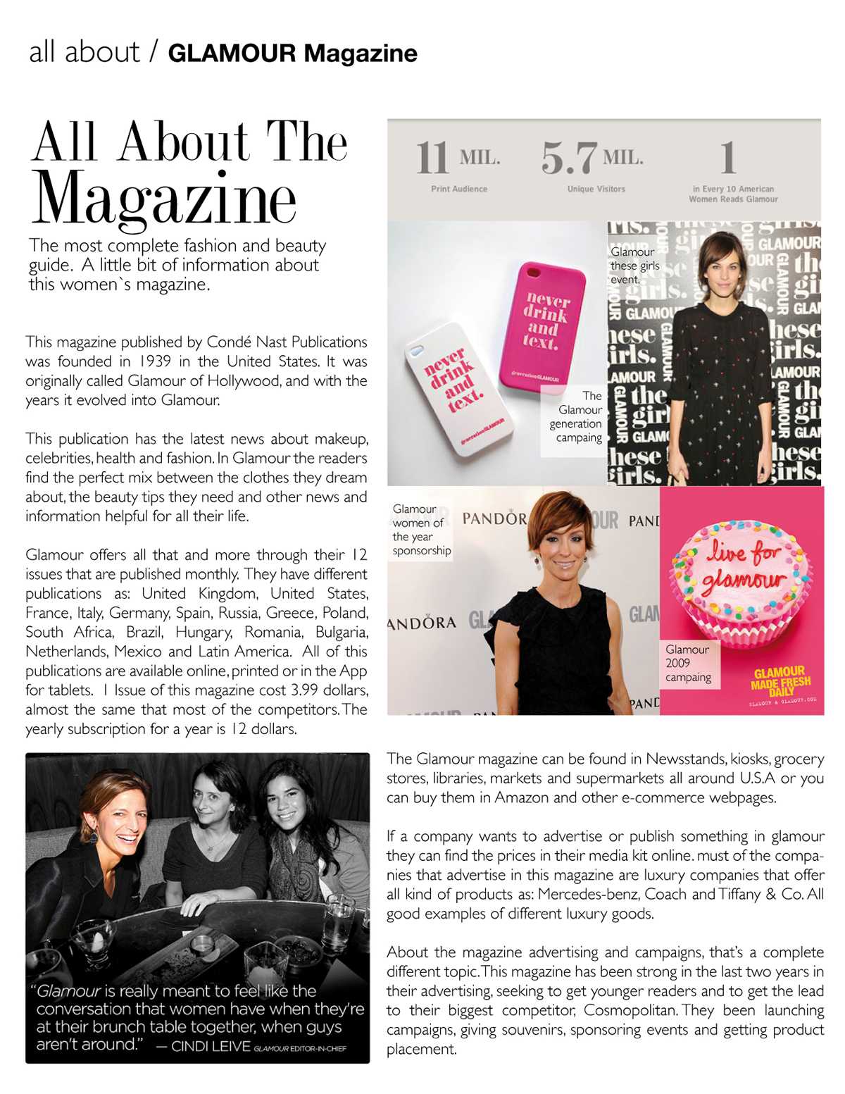 fashion editorial Glamour Magazine FALL 2014 SCAD luxury and fashion management