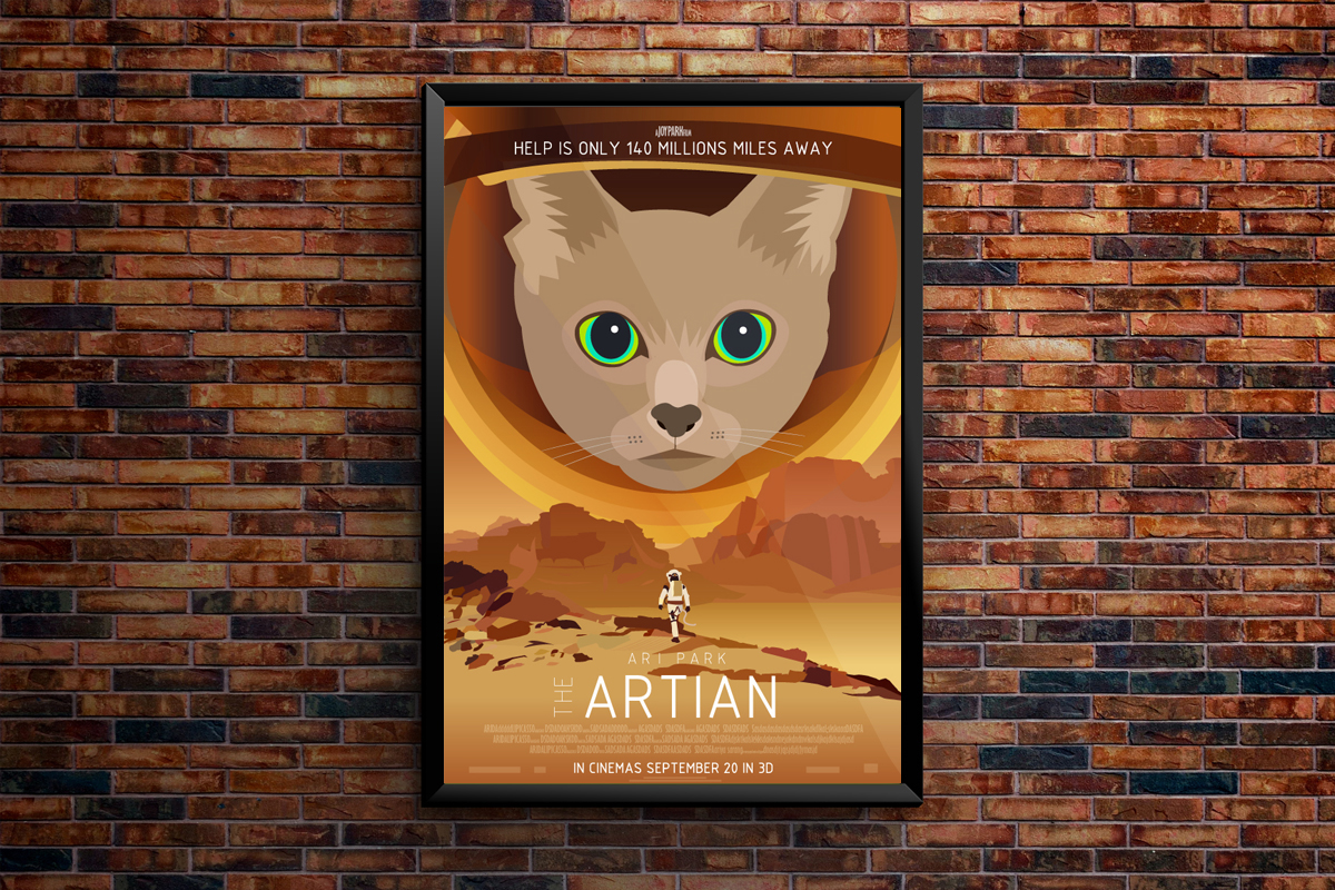 matian artian movie poster illust cat illust