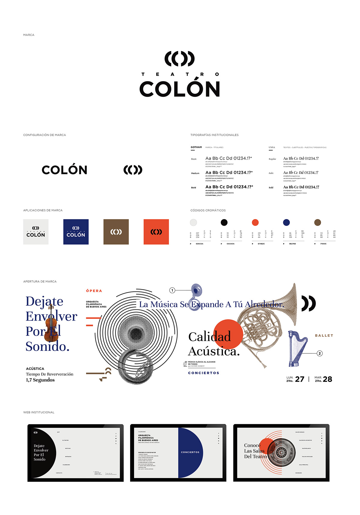 branding  identidad teatro Colon Sonido Logotipo musica opera orquesta buenos aires