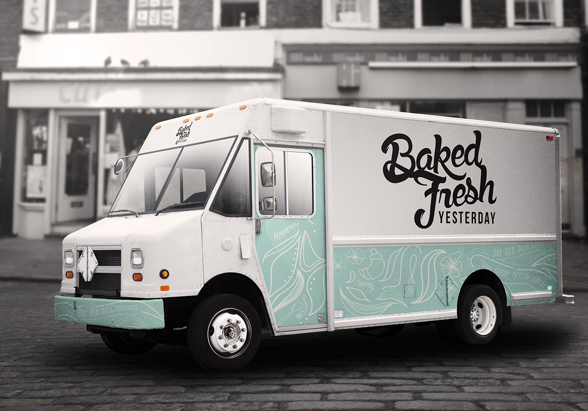 baked bakery fresh yesterday charity homeless donation nonprofit foodtruck modern simple caring Fun community outreach