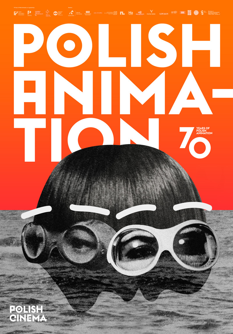 poster animation  collage typography   typo orange vintage