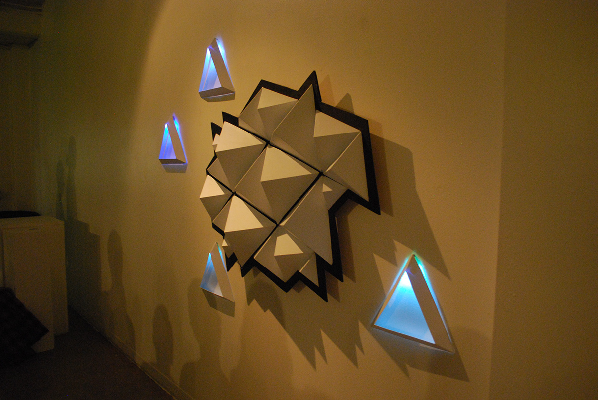 scuplture design light graphic art neon geometric