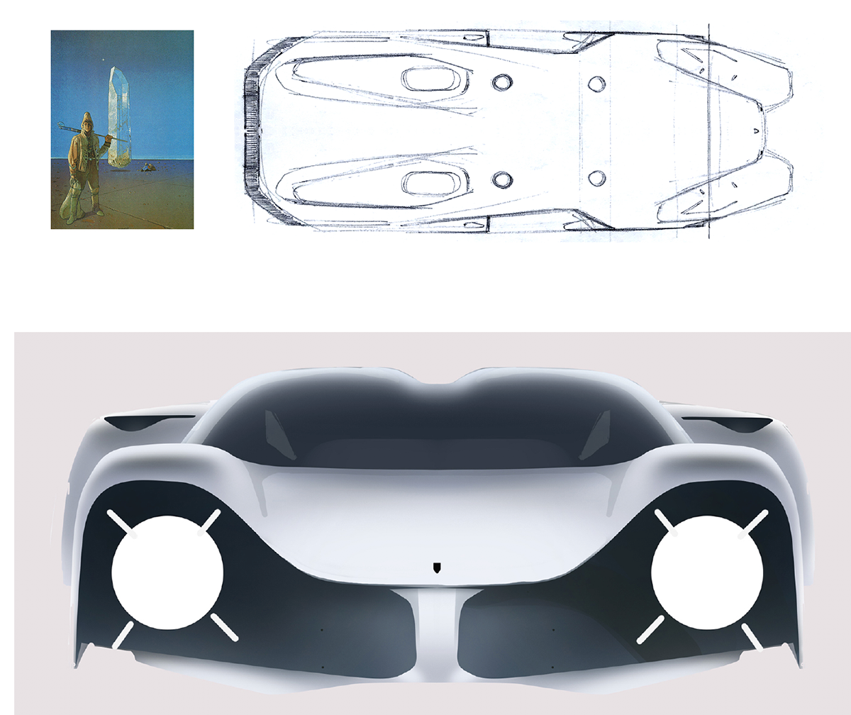 art Automotive design car design concept design ILLUSTRATION  internship Porsche portfolio sketch