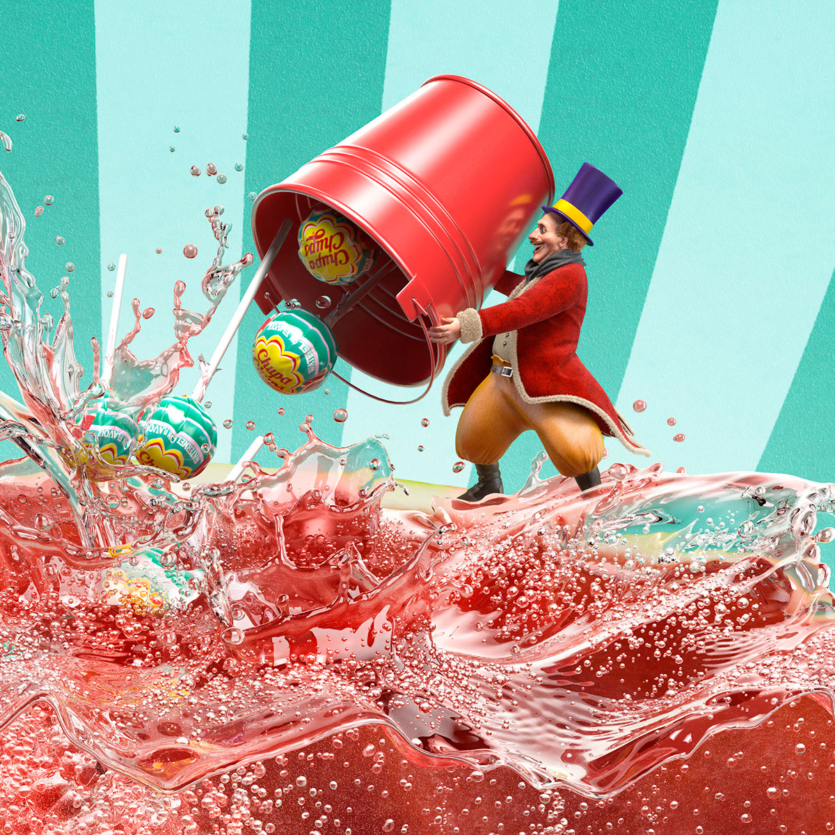 3D CGI kirks 3dsmax vray Cream Studios fluid splashes