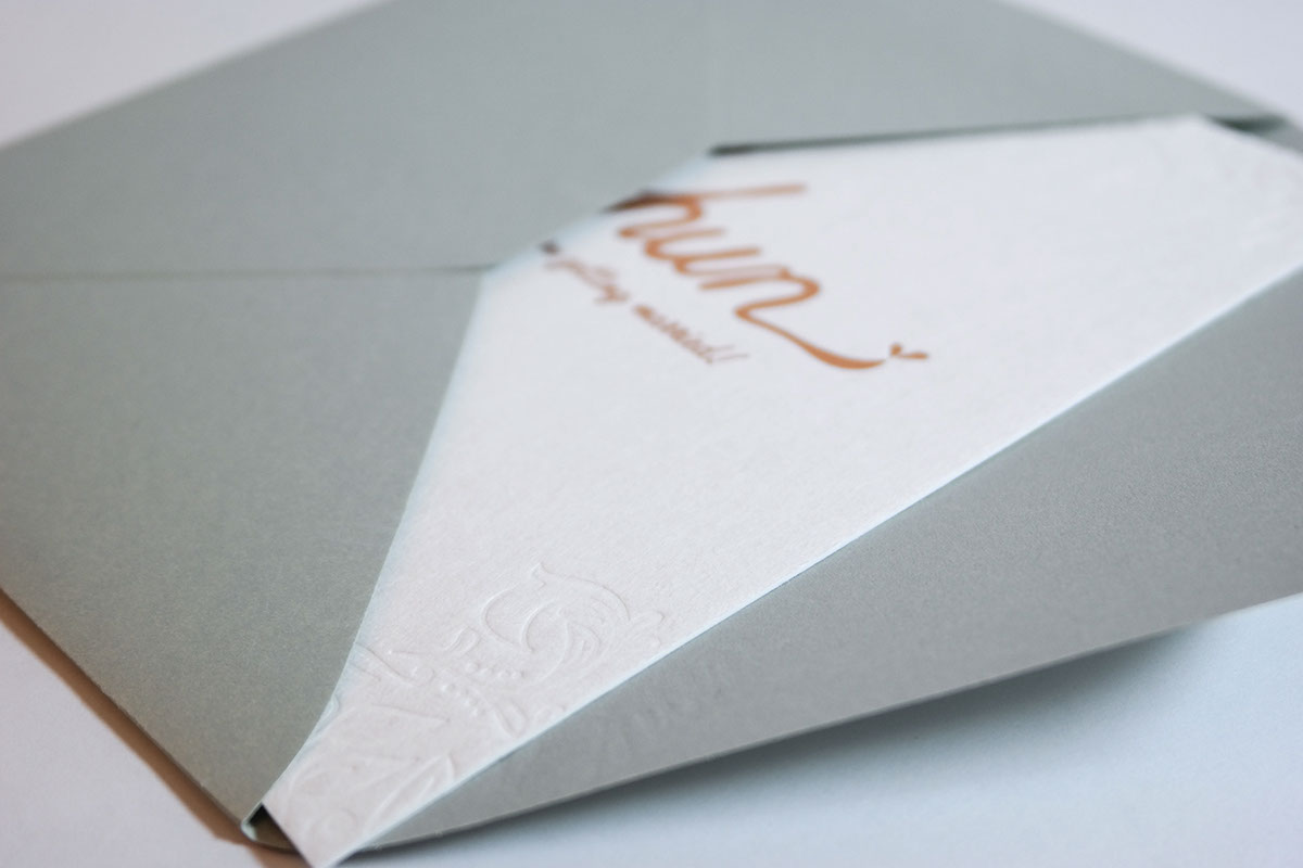 letterpress Printing wedding Invitation foil pattern design logo