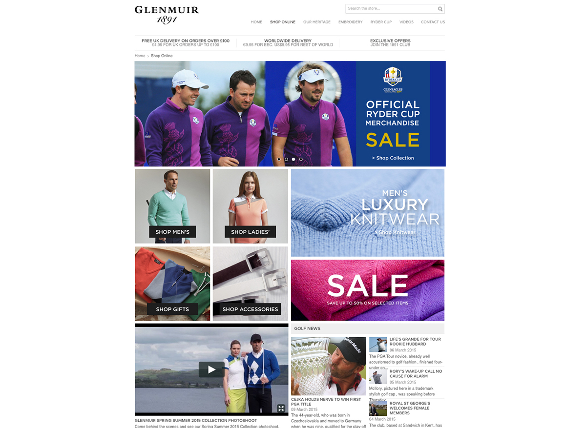 glenmuir golf Web design Website glen muir scottish scotland
