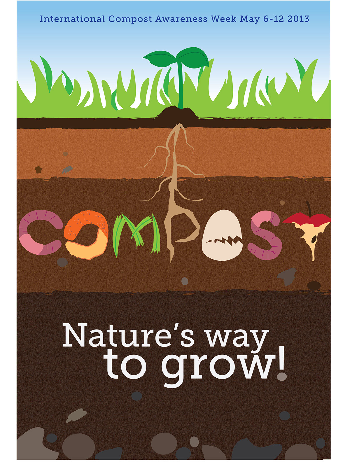 compost vector poster promotional poster awareness adobe illustrator Illustrator contest