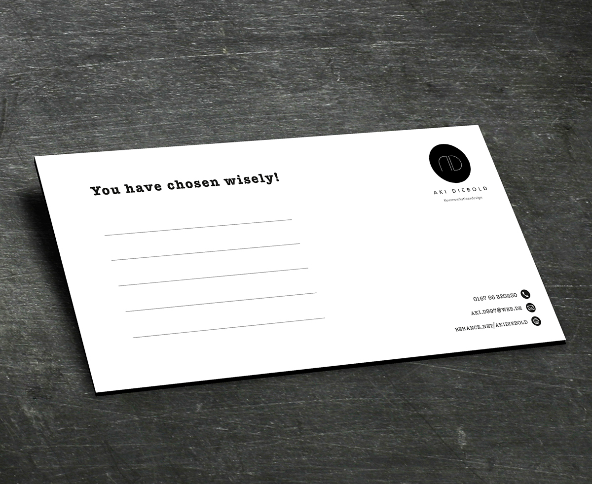 corporate design identity Aki diebold letterhead business card logo Minimalism minimalistic simplicity black simple