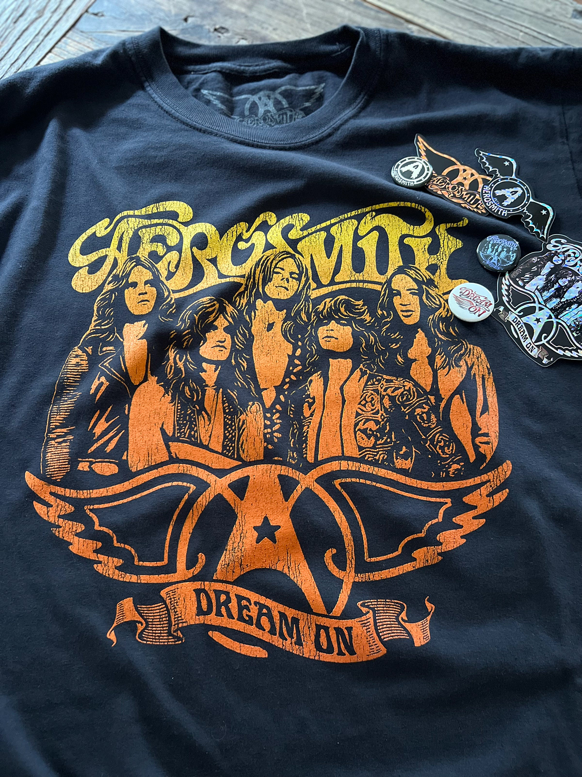 Aerosmith Aerosmith t-shirt band merch band t-shirt band tee concert merchandise Concert T-shirt Dream On rock t-shirt rockswell