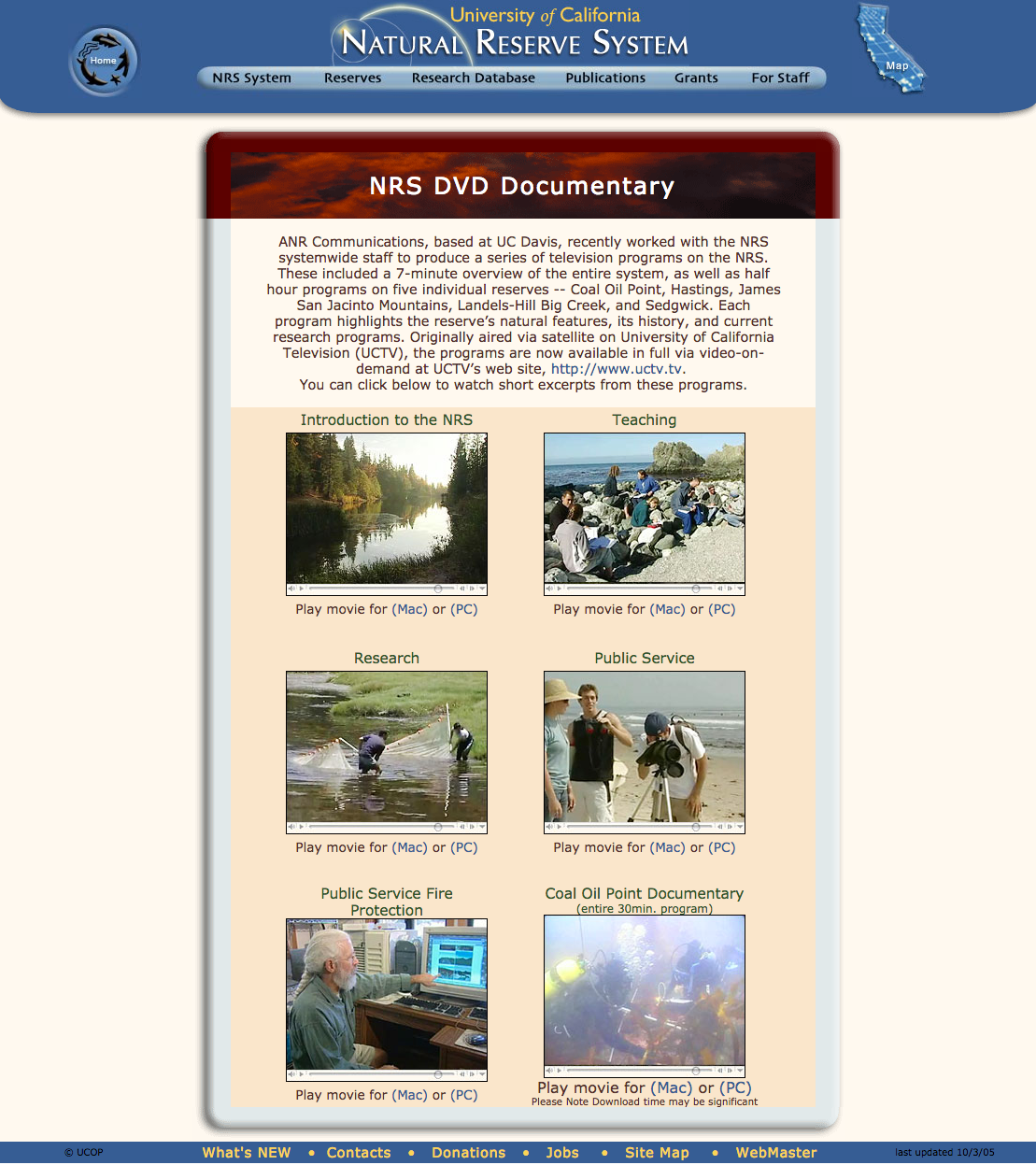 university of california Natural Reserve System nrs Nature css JavaScript HTML