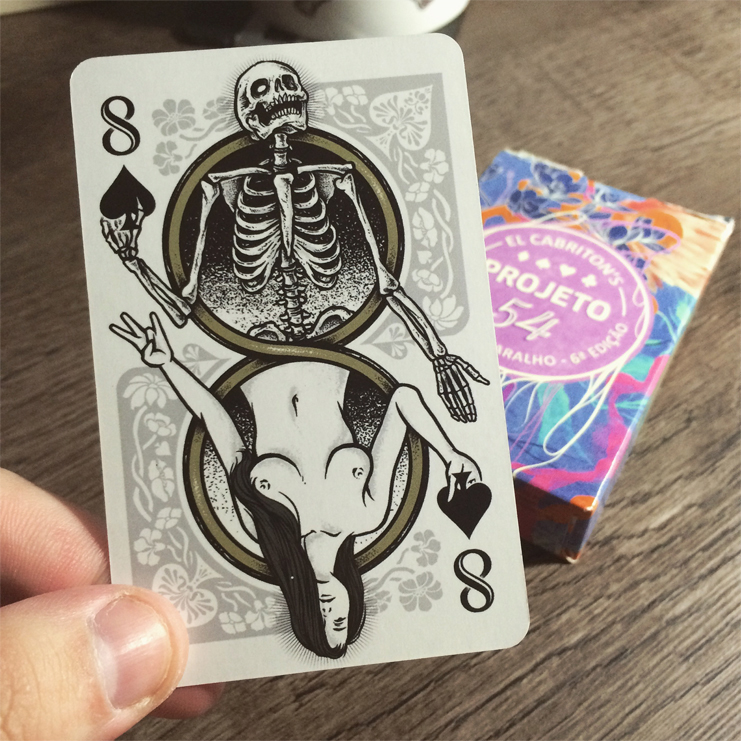 projeto 54 el cabriton velozobas askulladay Baralho deck cards skull 8 spades