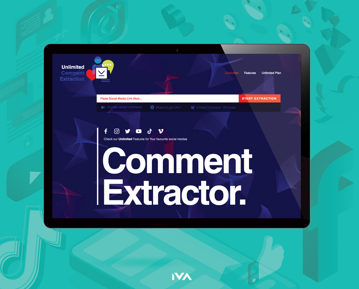 comment extractor graphic design  INFLUENCER social media Web Design  Website wix wix website