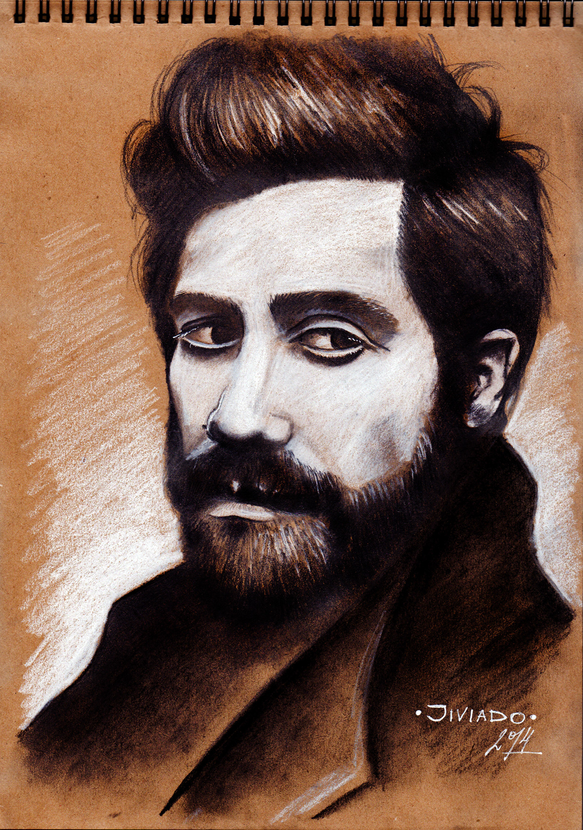 jiviado art artwork portrait pencil ukraine Jake Gyllenhaal draw sketchbook