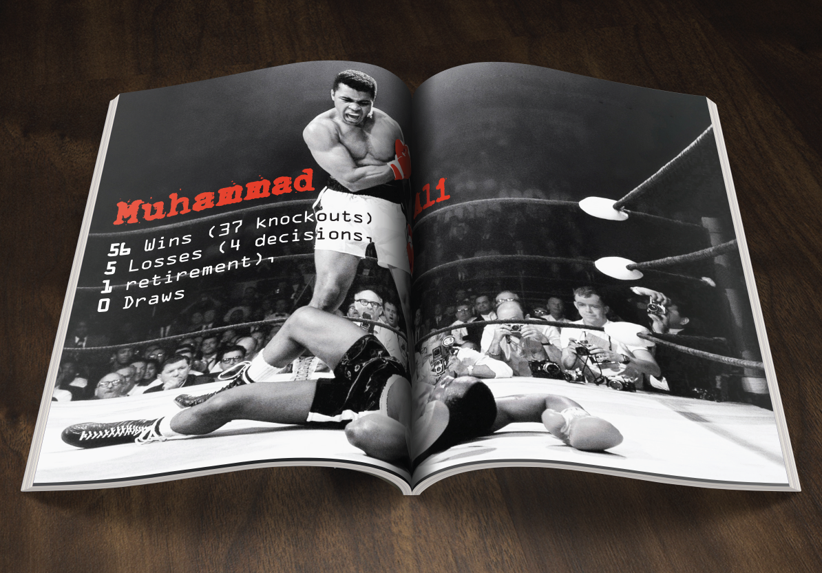 magazine magazine layout masculine Boxing