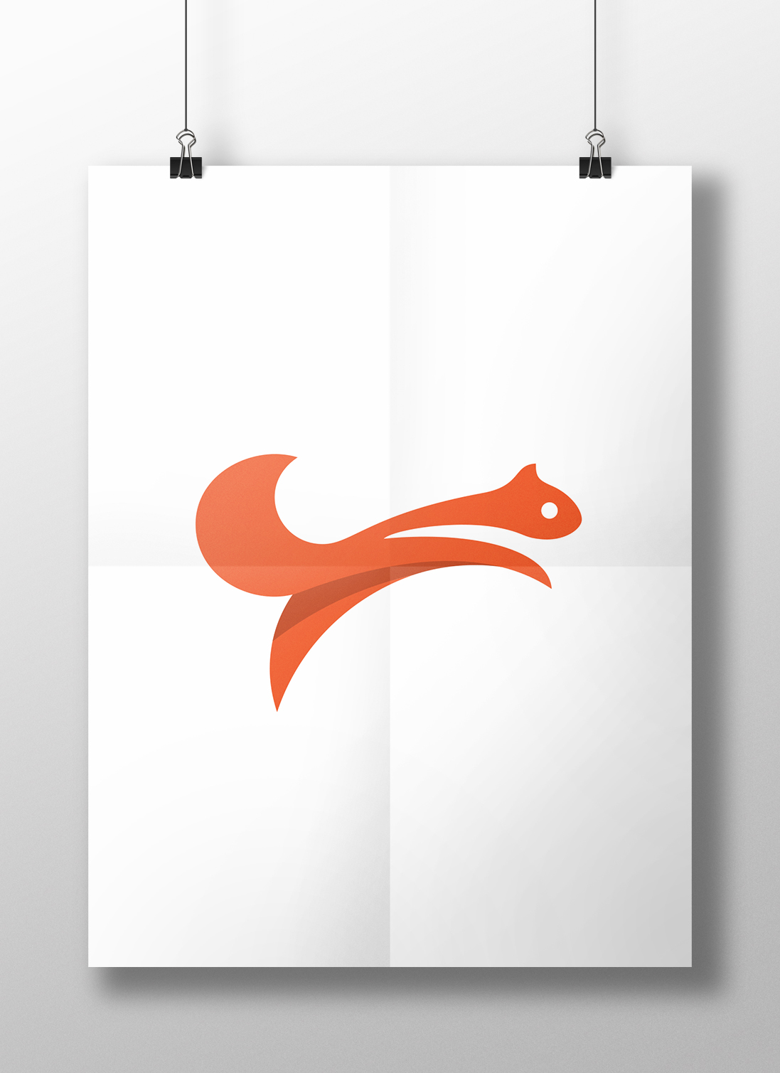squirrel orange logo jump