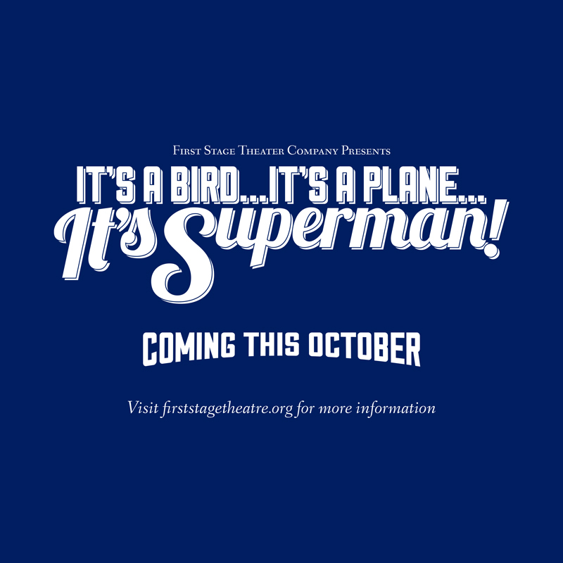 superman Theatre poster t-shirt broadway huntington it's a bird it's a plane it's superman