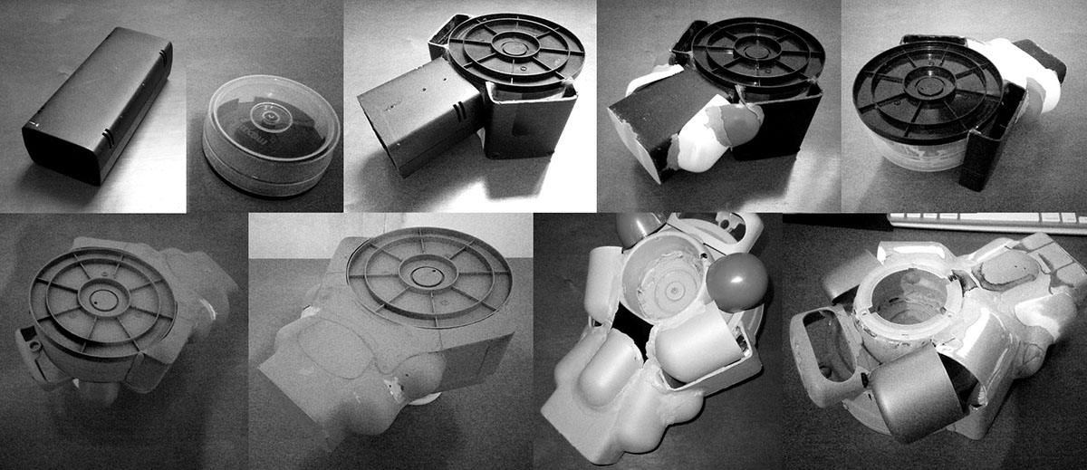 robot spider armadeira reciclagem recycling Miniature scale model kit bash Scratchbuild