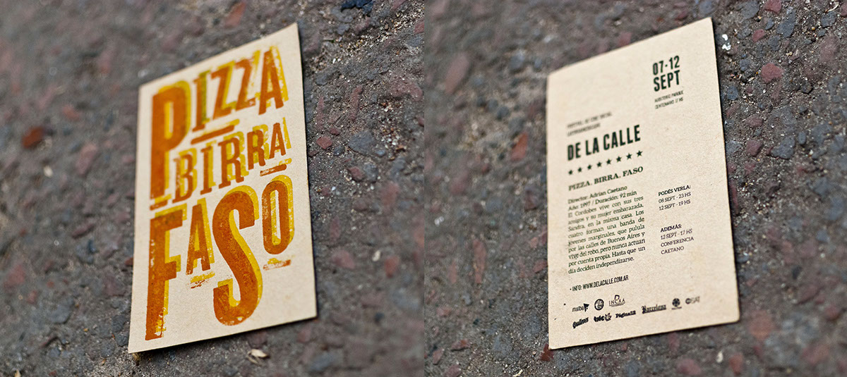festival sistemas cosgaya de la calle grabado Xilography letterpress cine social latinoamerica Pizza birra faso Carandiru ciudad de dios caetano trapero