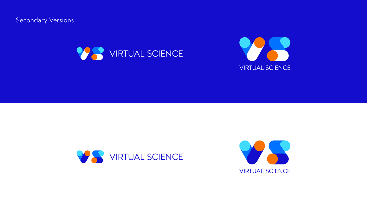 Adobe Portfolio blue branding  graphic design  identity Logo Design Logotype science virtual visual identity