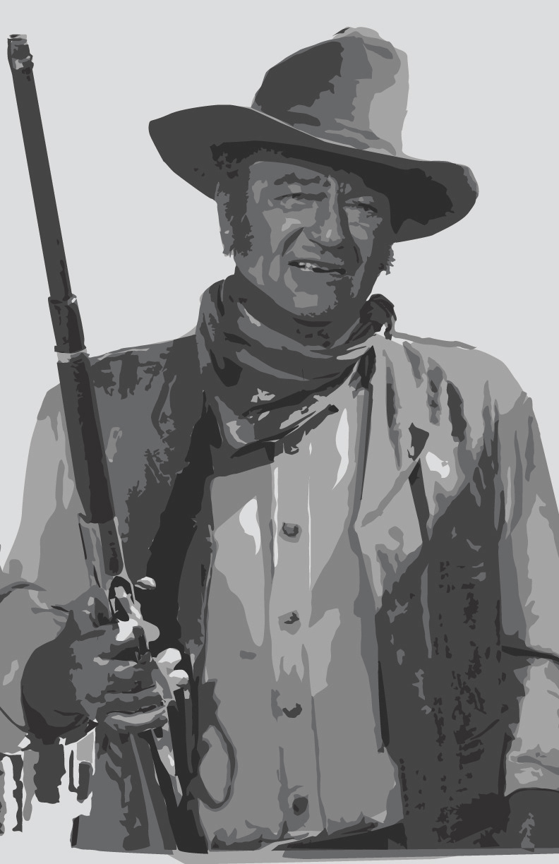 John Wayne  duke Pen tool Illustrator