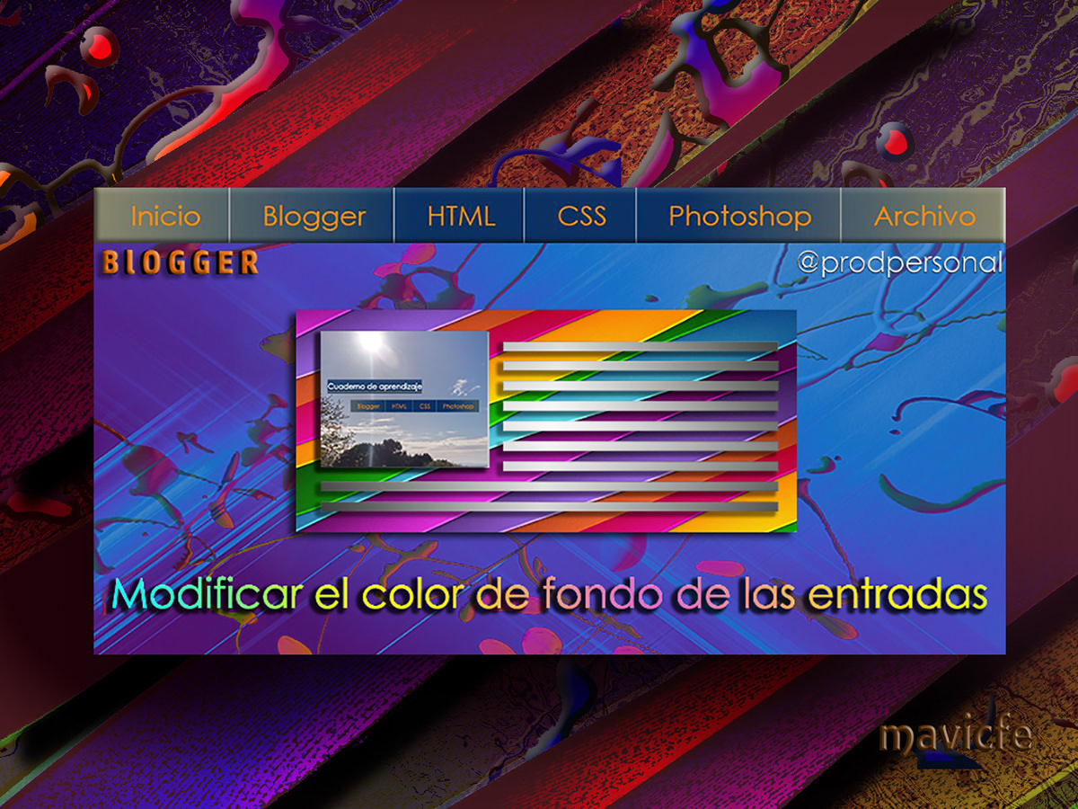 blogger blog design background color css HTML post blogspot prodpersonal mavicfe