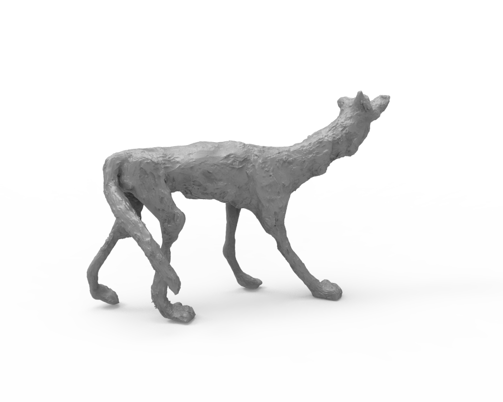 Jelena Vasiljev sculputure replica 3D wolf