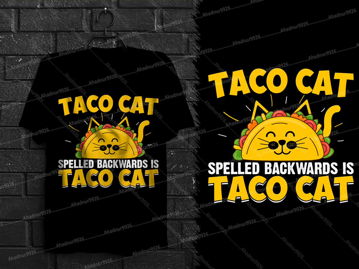 Cat Cat Lover cats cute kitten kitty t shirt design taco taco cat Tacocat