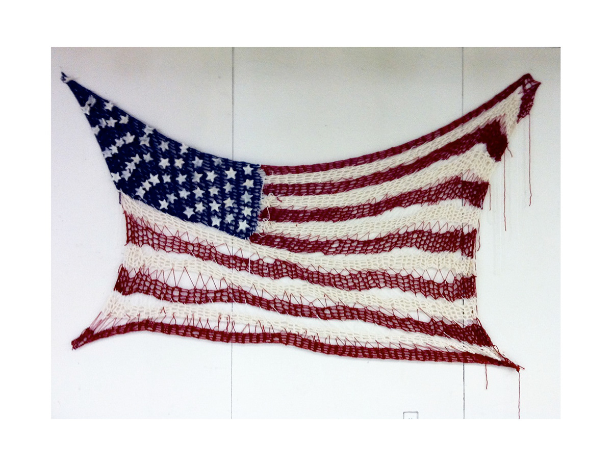 fiber crochet felt wool flag america usa patriotism protection symbolism american flag