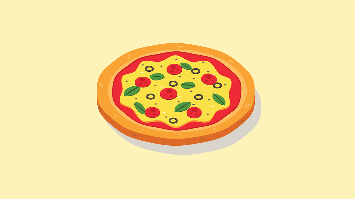 ILLUSTRATION  pizzaillustration adobe graphics designer Social media post foodillustrations foodvectors illustrationdesign vectordesign