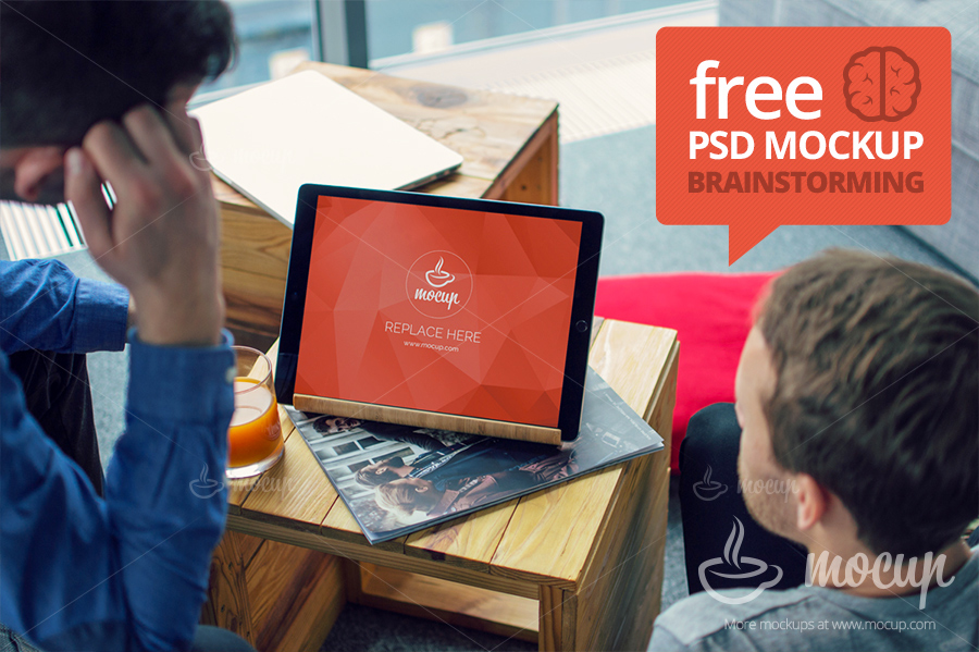 ipad pro free mockup  psd tablet brainstorming meeting working Office modern premium download mocup mockupdeals conference photorealistic