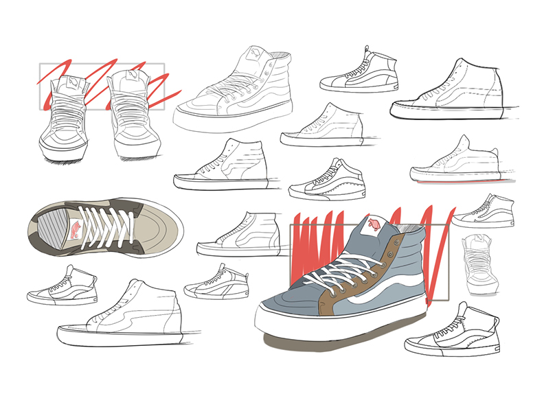 Vans shoes shoedesign productdesign industrialdesign photoshop sketching JayAdams sketchbookpro