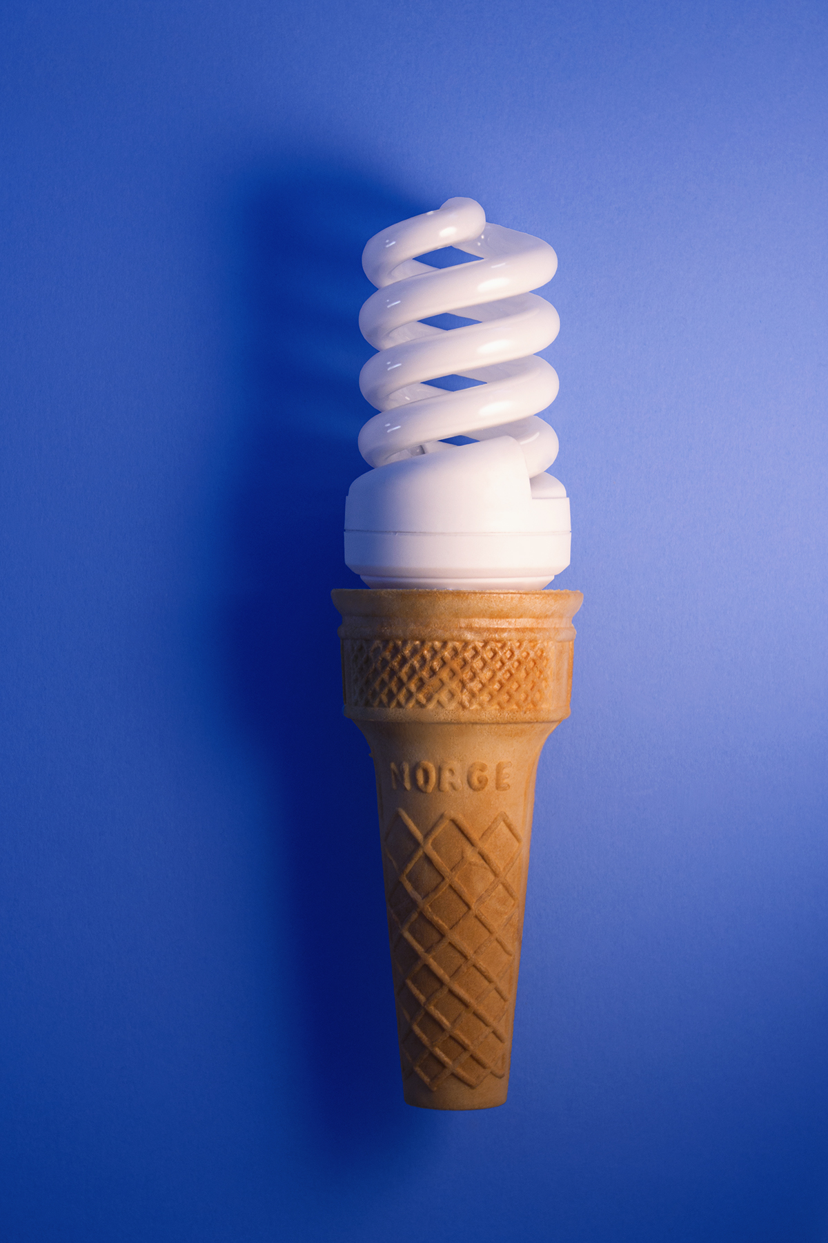 Fotografia ice cream Gelato lampadina light cono post produzione