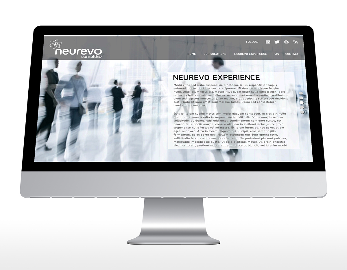 Neurevo branding  consultancy logo banners Website print