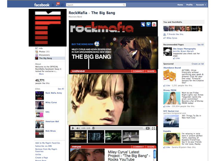 Rock Mafia miley cyrus the big bang Website