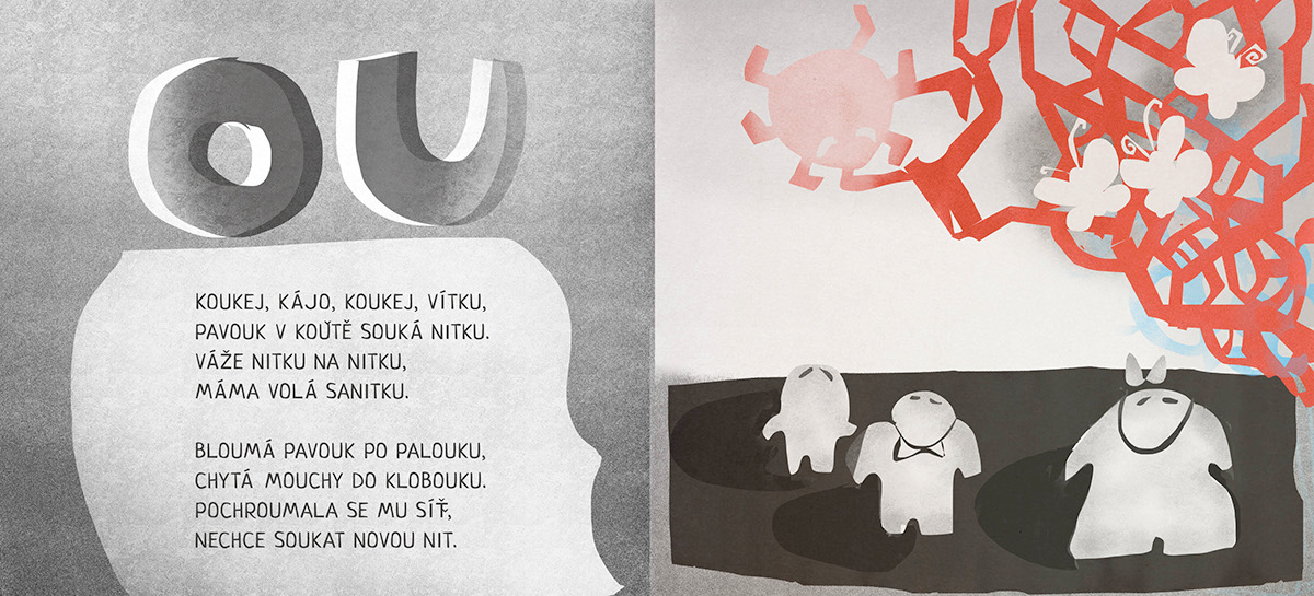 illustration typography charachters  design children's book ABC ABC Book  print design