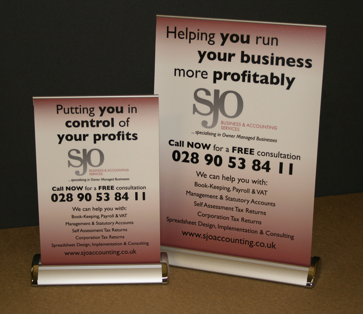 Table Top Banner Stands networking Portable Displays
