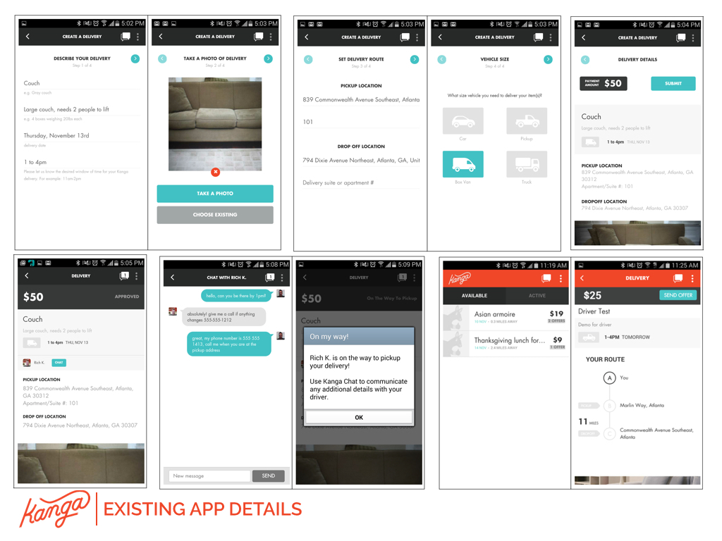 user interface design kanga Denise nicole Francis app Experience mobile
