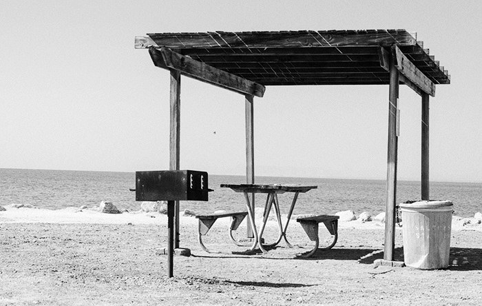 bombay beach black and white grainy vintage