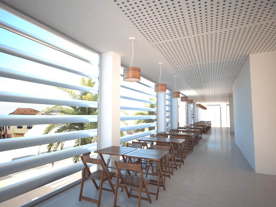 3D 3dsmax esplanada Interior photorealistic Render s.tomé terrace vray wood