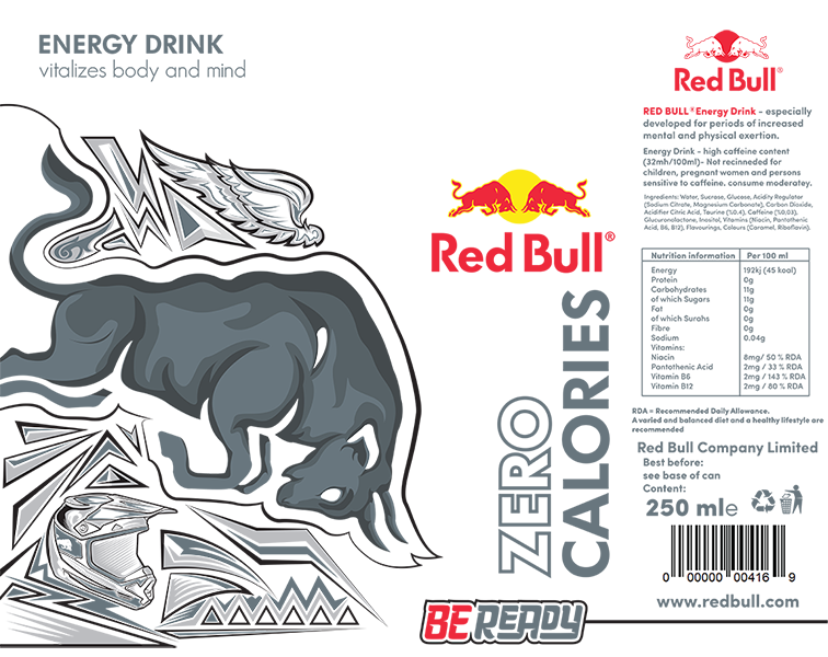 #illustration #redbull #package  #packaging #graphic #Design