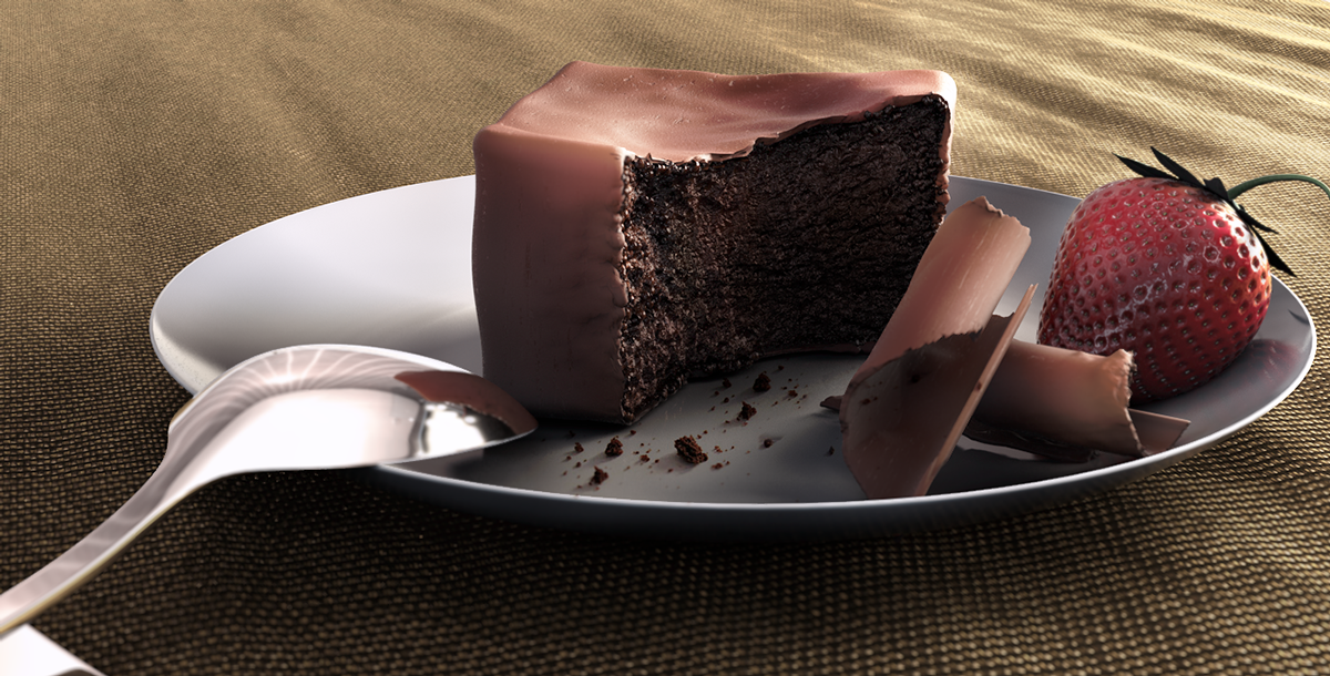 Food  3D cake chocolate Render