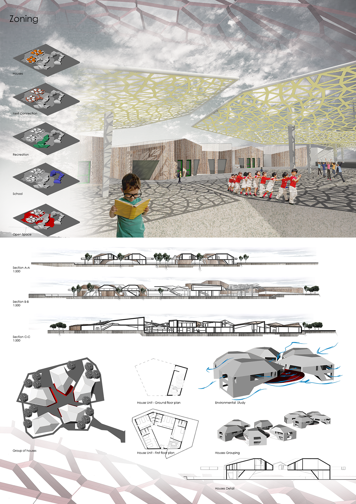 graduation Project design orphanage Orphans idea concept voronoi BAGHDAD
